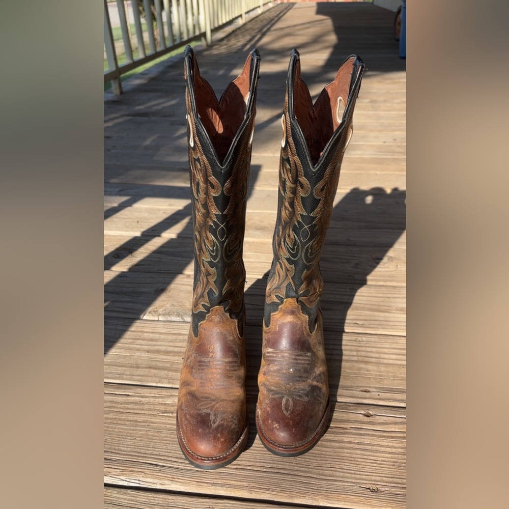 Tony Lama Leather Cowboy Boots